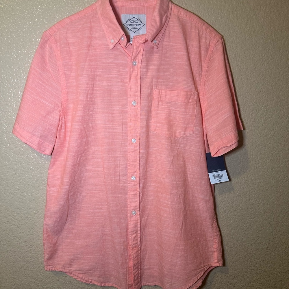 St. John's Bay Coral Button-Down Shirt